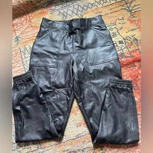 Spanx Faux leather joggers
